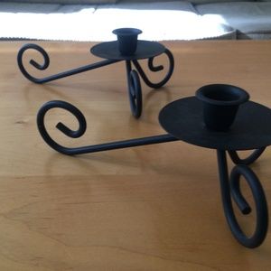 Black Wrought Iron Candle Holders